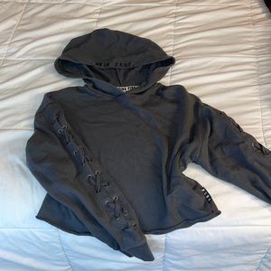 PINK VS cropped sweatshirt/ grey